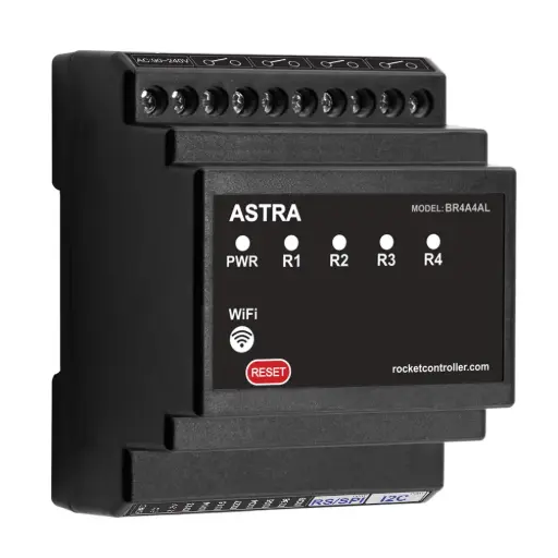 ASTRA controller, 4 Relays 16A, 8 GPIO, AC/DC power, LED (BR4G8)